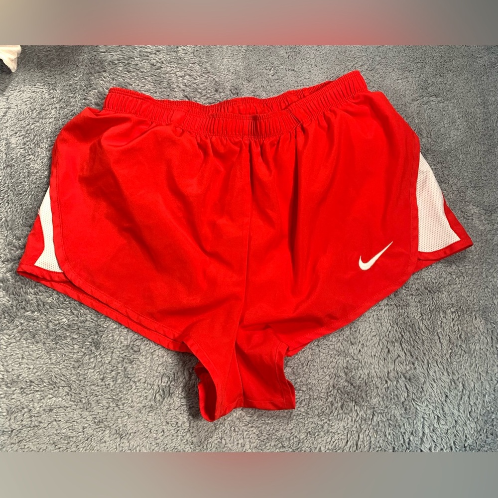Nike dri-fit Red and White Sports Shorts running